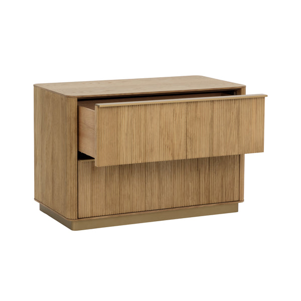 Kalla Nightstand Large - Rustic Oak