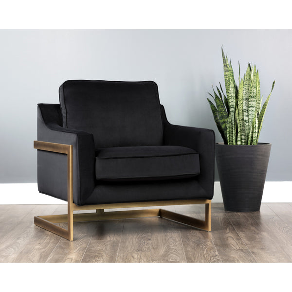 Kalmin Lounge Chair - Abbington Black