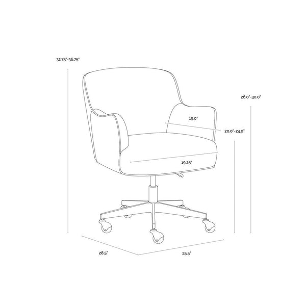 Karina Office Chair - Copenhagen White
