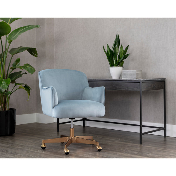 Karina Office Chair - Cornflower Blue Sky
