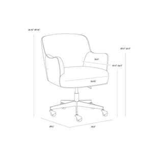 Karina Office Chair - Cornflower Blue Sky