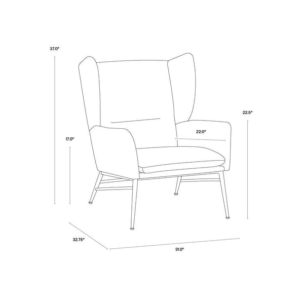 Kasen Lounge Chair - Belfast Navy