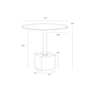 Kata Bistro Table - Grey Marble - 32"