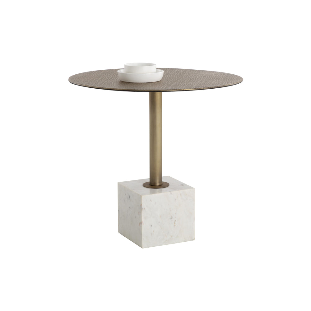 Kata Bistro Table - White Marble - 32"