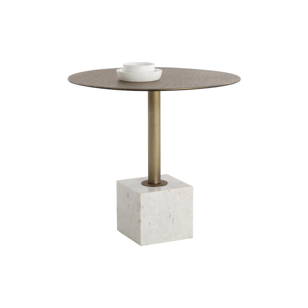 Kata Bistro Table - White Marble - 32"