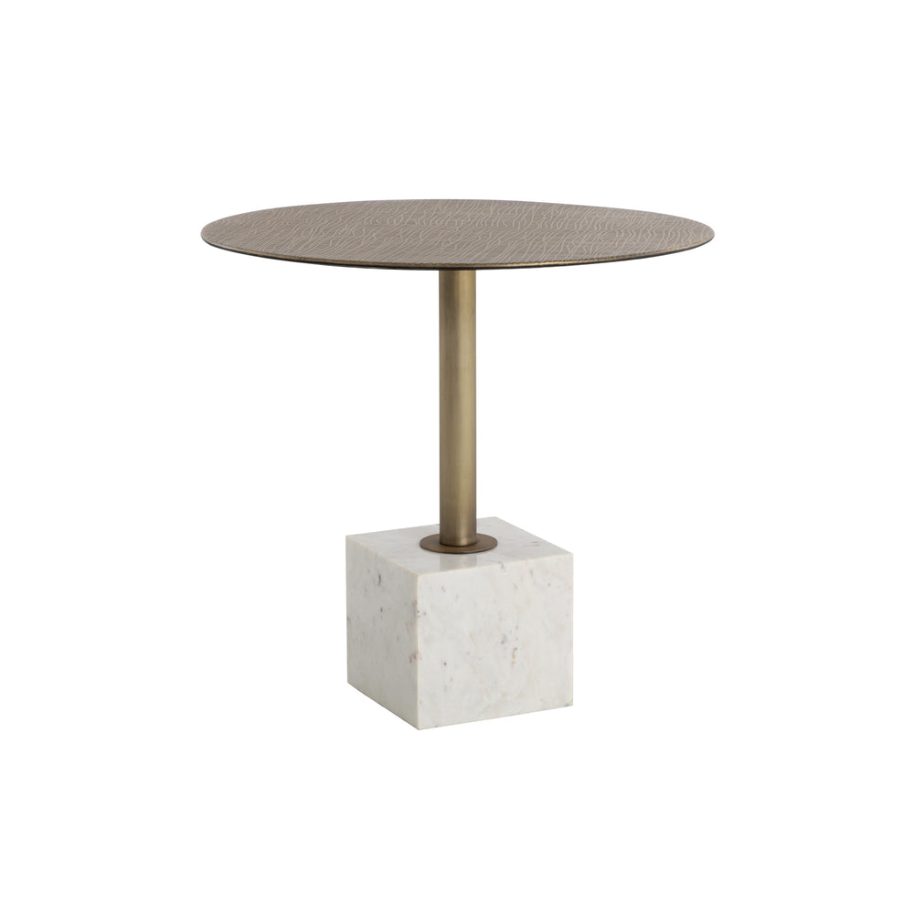 Kata Bistro Table - White Marble - 32"