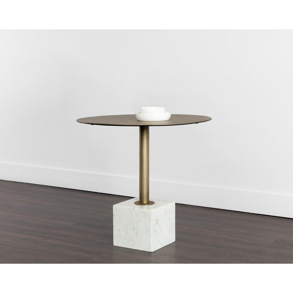 Kata Bistro Table - White Marble - 32"