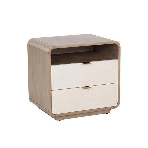 Kayden Nightstand - Oyster Shagreen