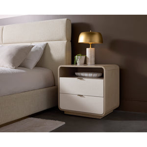 Kayden Nightstand - Oyster Shagreen