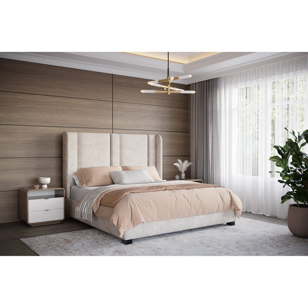 Kayden Nightstand - Oyster Shagreen