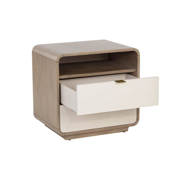 Kayden Nightstand - Oyster Shagreen