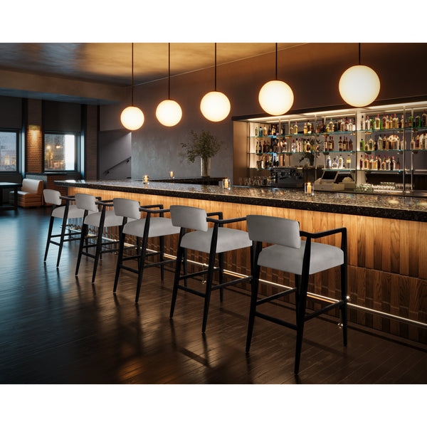 Keagan Barstool - Saloon Light Grey Leather