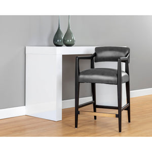 Keagan Counter Stool - Brentwood Charcoal Leather