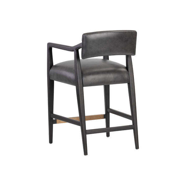 Keagan Counter Stool - Brentwood Charcoal Leather