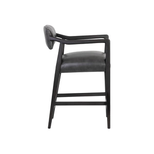 Keagan Counter Stool - Brentwood Charcoal Leather