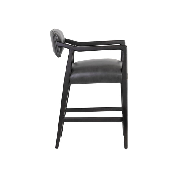 Keagan Counter Stool - Brentwood Charcoal Leather
