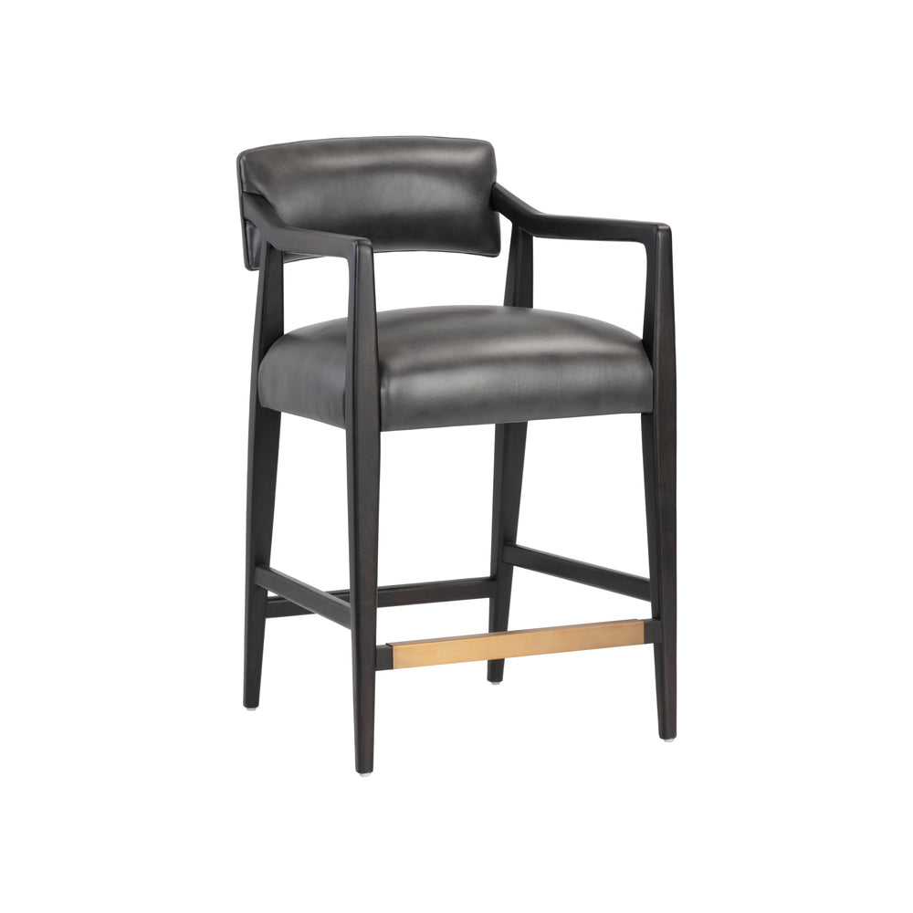 Keagan Counter Stool - Brentwood Charcoal Leather