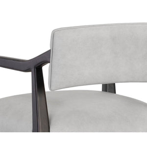 Keagan Counter Stool - Saloon Light Grey Leather