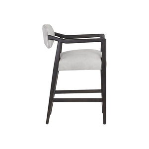Keagan Counter Stool - Saloon Light Grey Leather