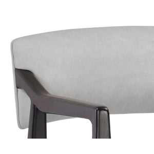 Keagan Counter Stool - Saloon Light Grey Leather