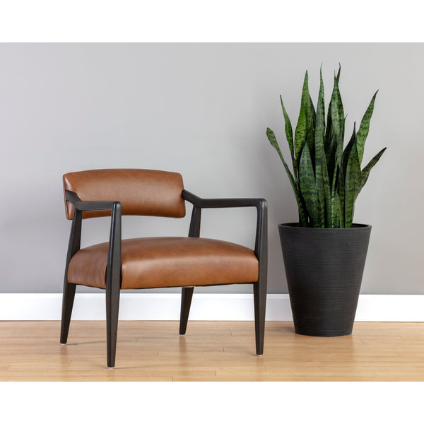 Keagan Lounge Chair - Shalimar Tobacco Leather