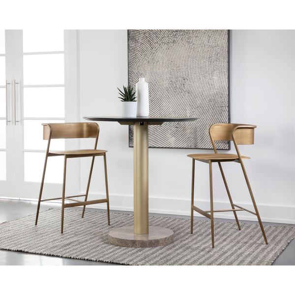 Keanu Counter Stool - Antique Gold