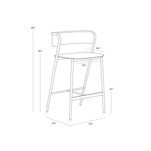 Keanu Counter Stool - Antique Gold