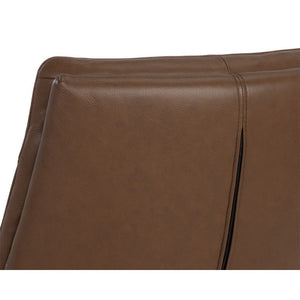 Keller Swivel Lounge Chair - Missouri Mahogany Leather