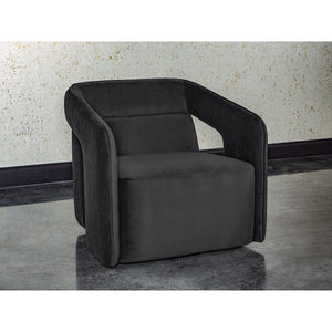 Kendrick Swivel Lounge Chair - Abbington Black
