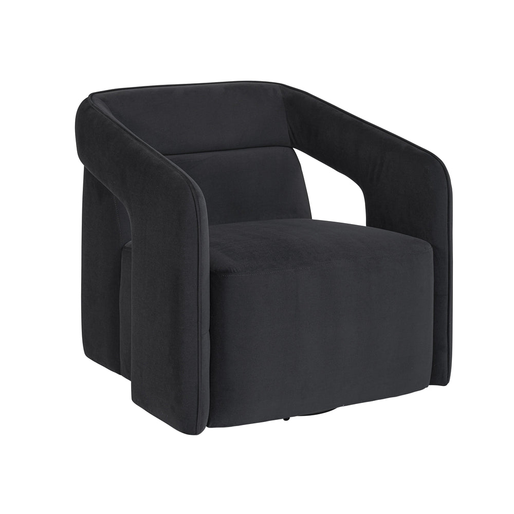 Kendrick Swivel Lounge Chair - Abbington Black