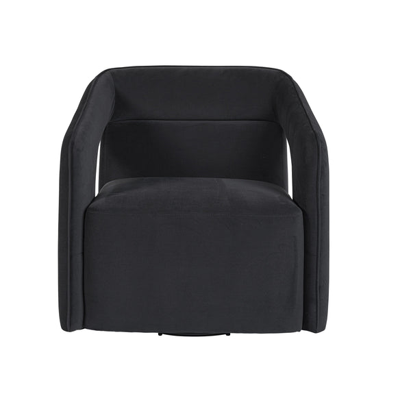 Kendrick Swivel Lounge Chair - Abbington Black