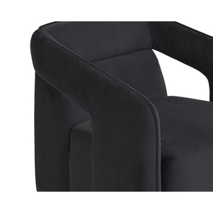 Kendrick Swivel Lounge Chair - Abbington Black