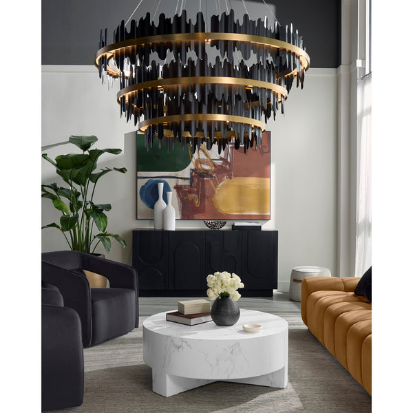 Kendrick Swivel Lounge Chair - Abbington Black