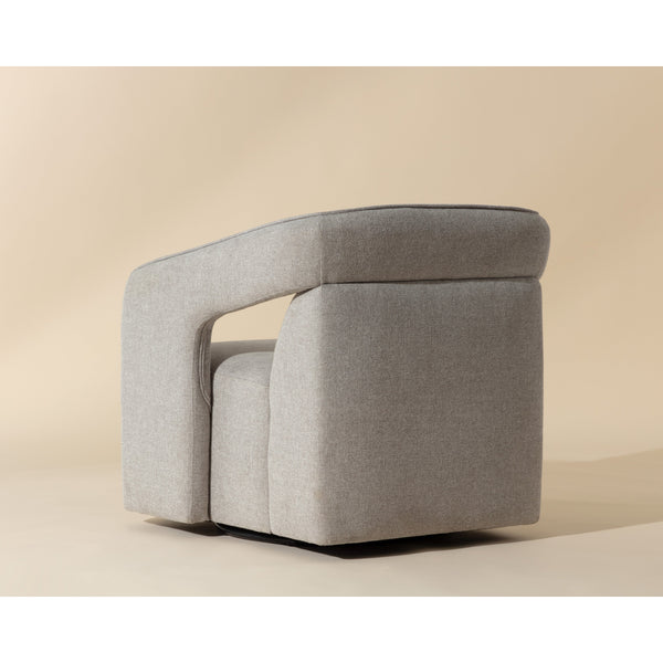 Kendrick Swivel Lounge Chair - Belfast Heather Grey