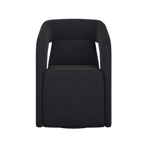 Kendrick Wheeled Dining Armchair - Abbington Black