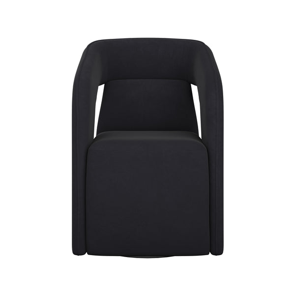 Kendrick Wheeled Dining Armchair - Abbington Black