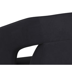 Kendrick Wheeled Dining Armchair - Abbington Black