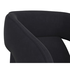 Kendrick Wheeled Dining Armchair - Abbington Black