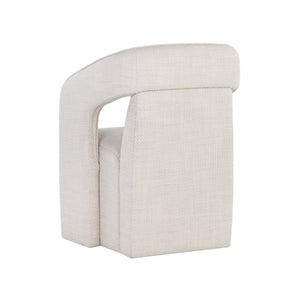 Kendrick Wheeled Dining Armchair - Moto Stucco