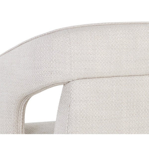 Kendrick Wheeled Dining Armchair - Moto Stucco