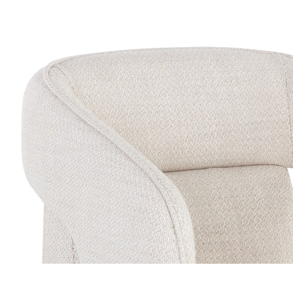 Kendrick Wheeled Dining Armchair - Moto Stucco