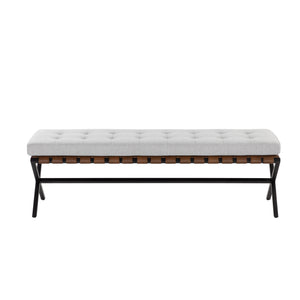 Kenji Bench Small - Black - Mina Light Grey