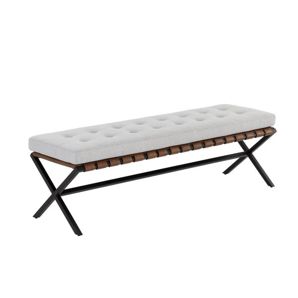 Kenji Bench Small - Black - Mina Light Grey