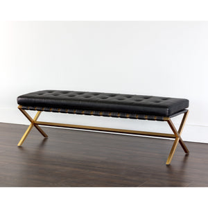Kenji Bench Small - Gold - Bravo Black