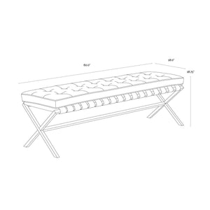 Kenji Bench Small - Gold - Bravo Black