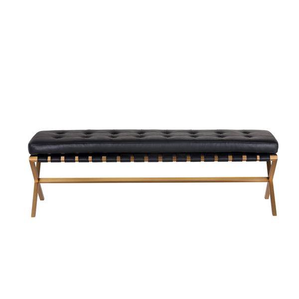 Kenji Bench Small - Gold - Bravo Black
