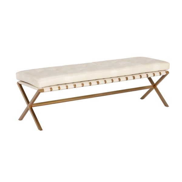 Kenji Bench Small - Gold - Bravo Cream