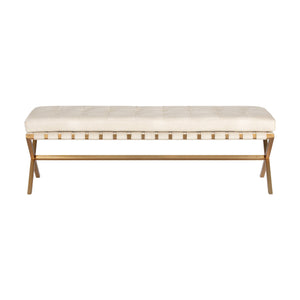 Kenji Bench Small - Gold - Bravo Cream