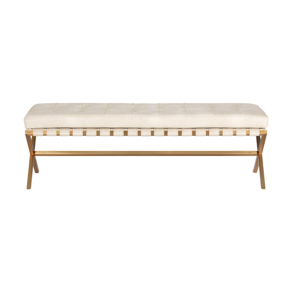 Kenji Bench Small - Gold - Bravo Cream
