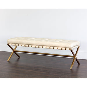 Kenji Bench Small - Gold - Bravo Cream